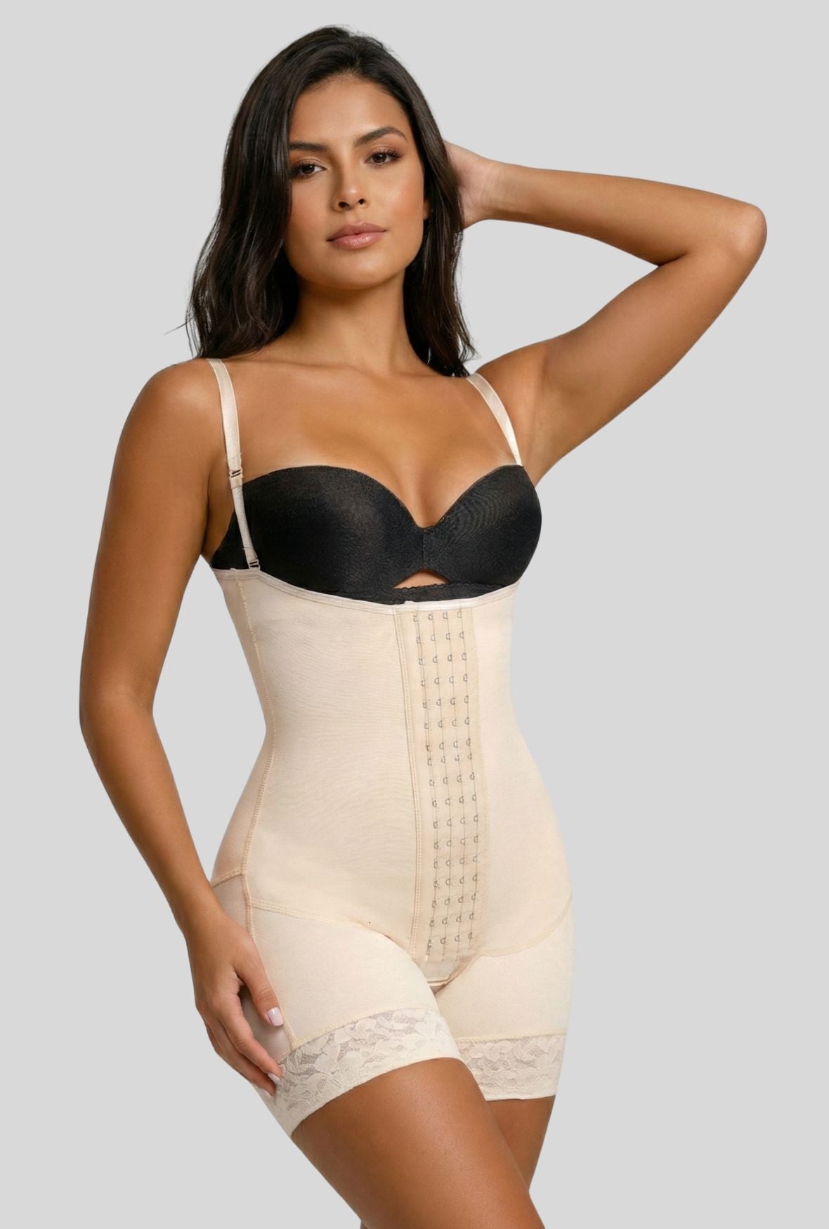 Mid Thigh Hook & Eye Bodysuit